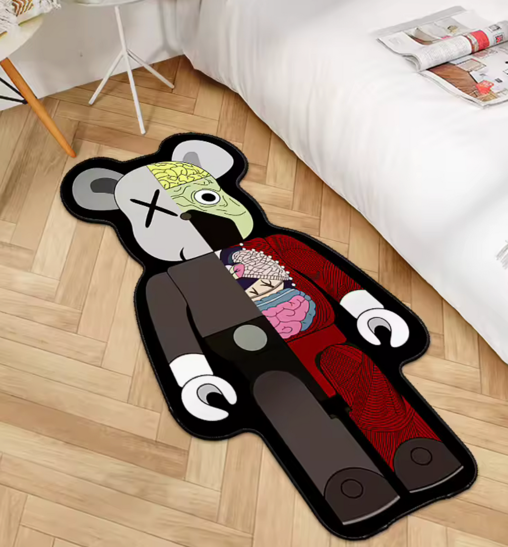 Tapis ourson Anatomie Rouge